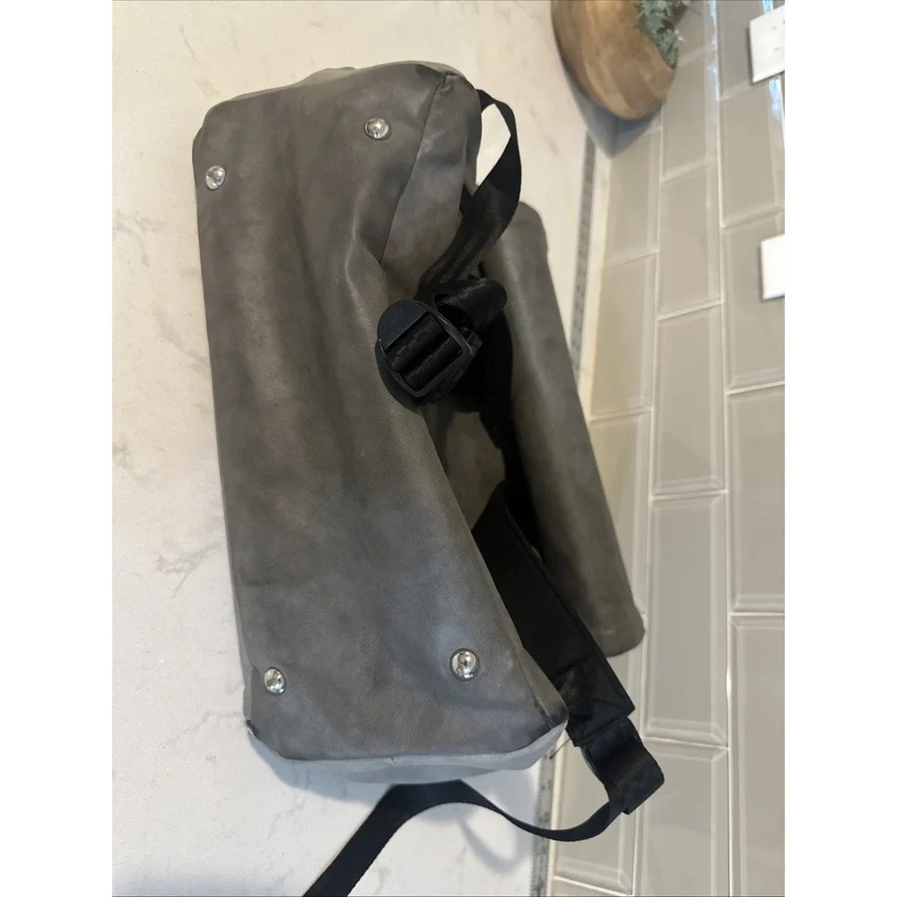 Petunia Pickle Bottom Boxy Backpack in Pewter Gray Matte Leatherette Diaper Bag